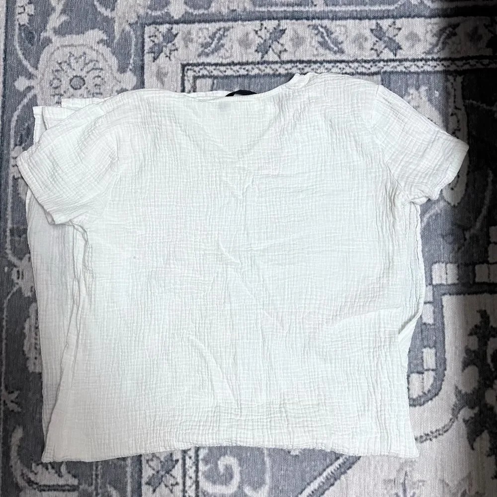 Jenni Kayne Cypress Caftan White Gauze Dress - Picture 5 of 6